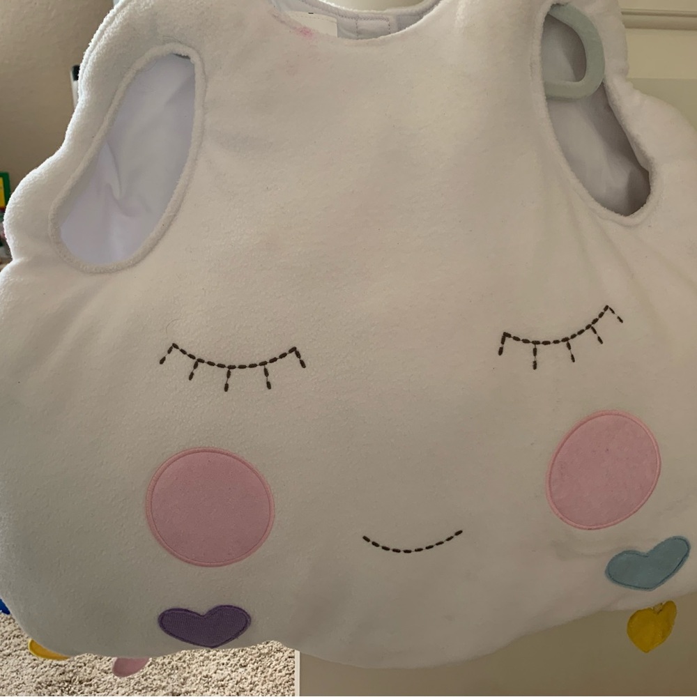 Cute Cloud Plush Pillow with Pastel Accents